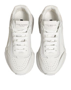 White Leather Daymaster Low Top Sneakers Shoes
