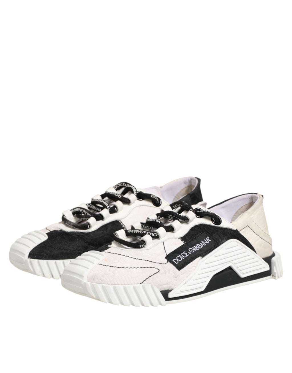 White Black Leather NS1 Sneaker  Shoes