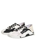 White Black Leather NS1 Sneaker  Shoes