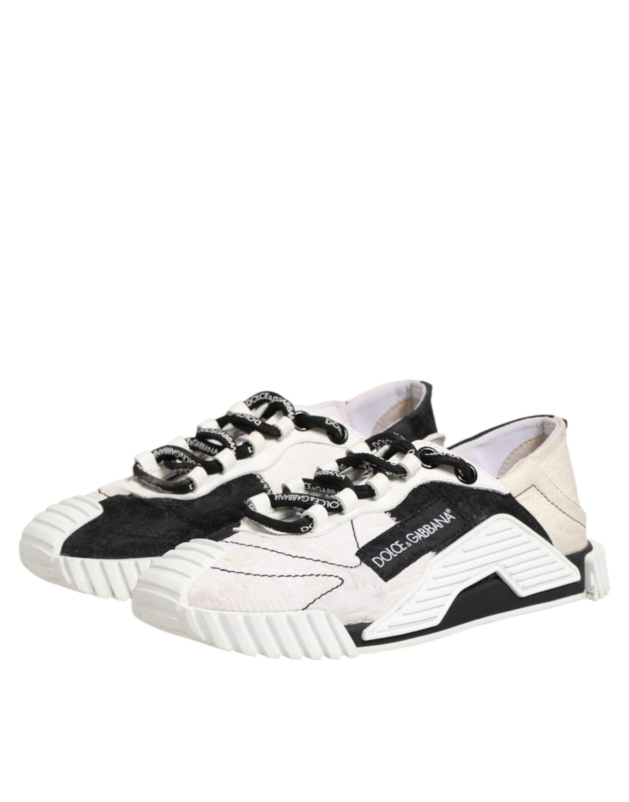 White Black Leather NS1 Sneaker  Shoes