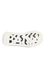 White Black Leather NS1 Sneaker  Shoes