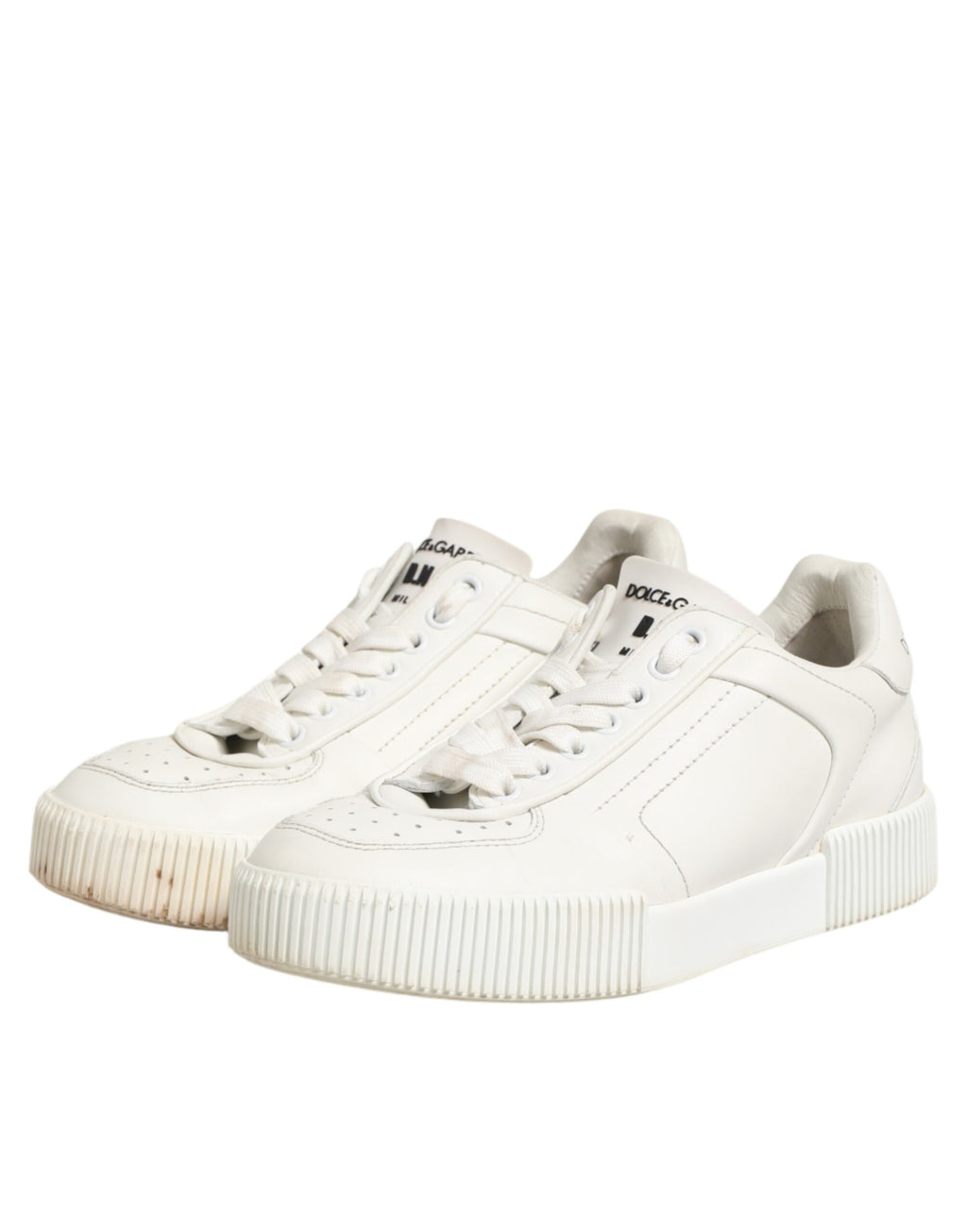 White Leather MIAMI Low Top Sneakers Shoes