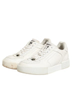 White Leather MIAMI Low Top Sneakers Shoes