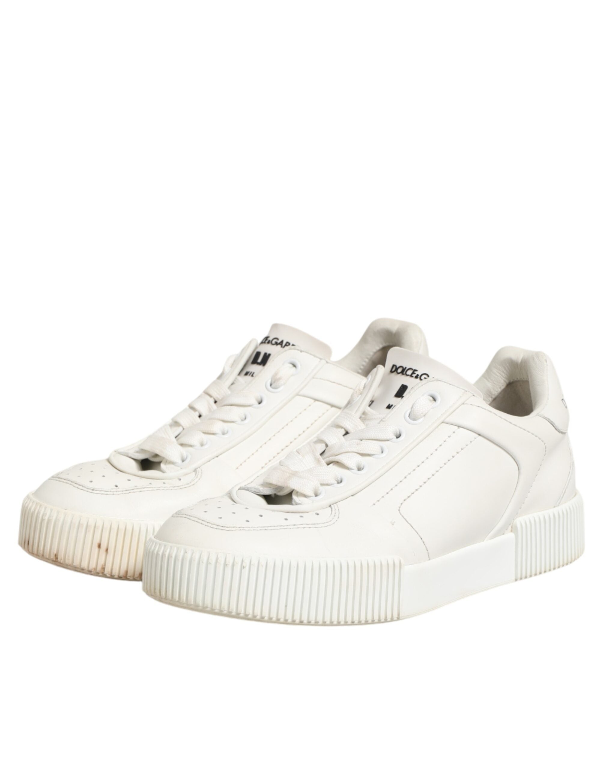 White Leather MIAMI Low Top Sneakers Shoes