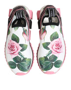 White Rose Print Sorrento Sneakers Shoes