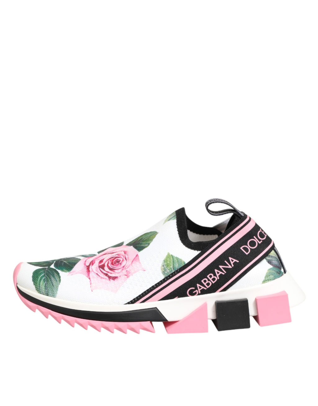 White Rose Print Sorrento Sneakers Shoes