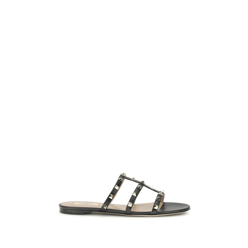 Black Calf Leather Bos Taurus Sandals