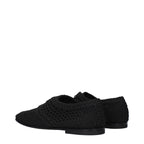 Black Fabric Oxfords And Derbies
