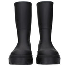 Black Cotton Ankle Boots