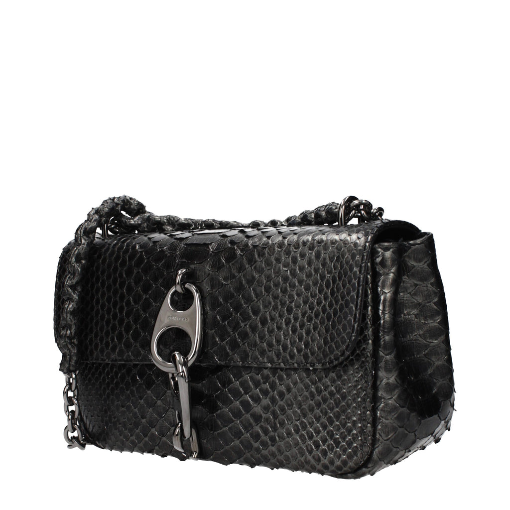 Gray Skin Shoulder Bag