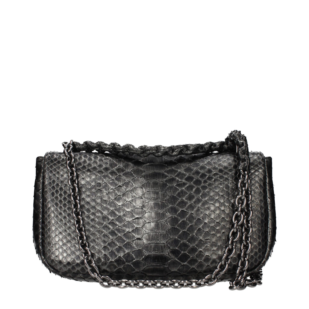 Gray Skin Shoulder Bag