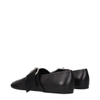 Black Leather Ballet Flats