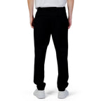 Black Polyester Casual Pants