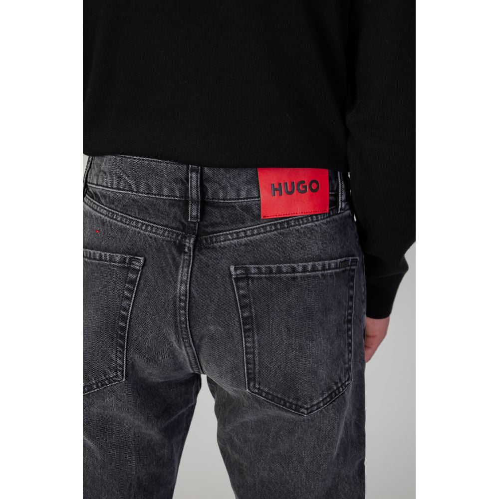 Black Cotton Relaxed Fit Jeans