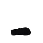 Black And White Rubber Flip-Flop Sandals