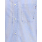 Blue Cotton Pattern Shirt