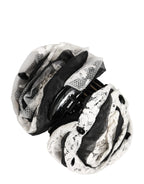 Black White Silk Floral Lace Crystal Accessory Hair Claw