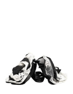 Black White Silk Floral Lace Crystal Accessory Hair Claw