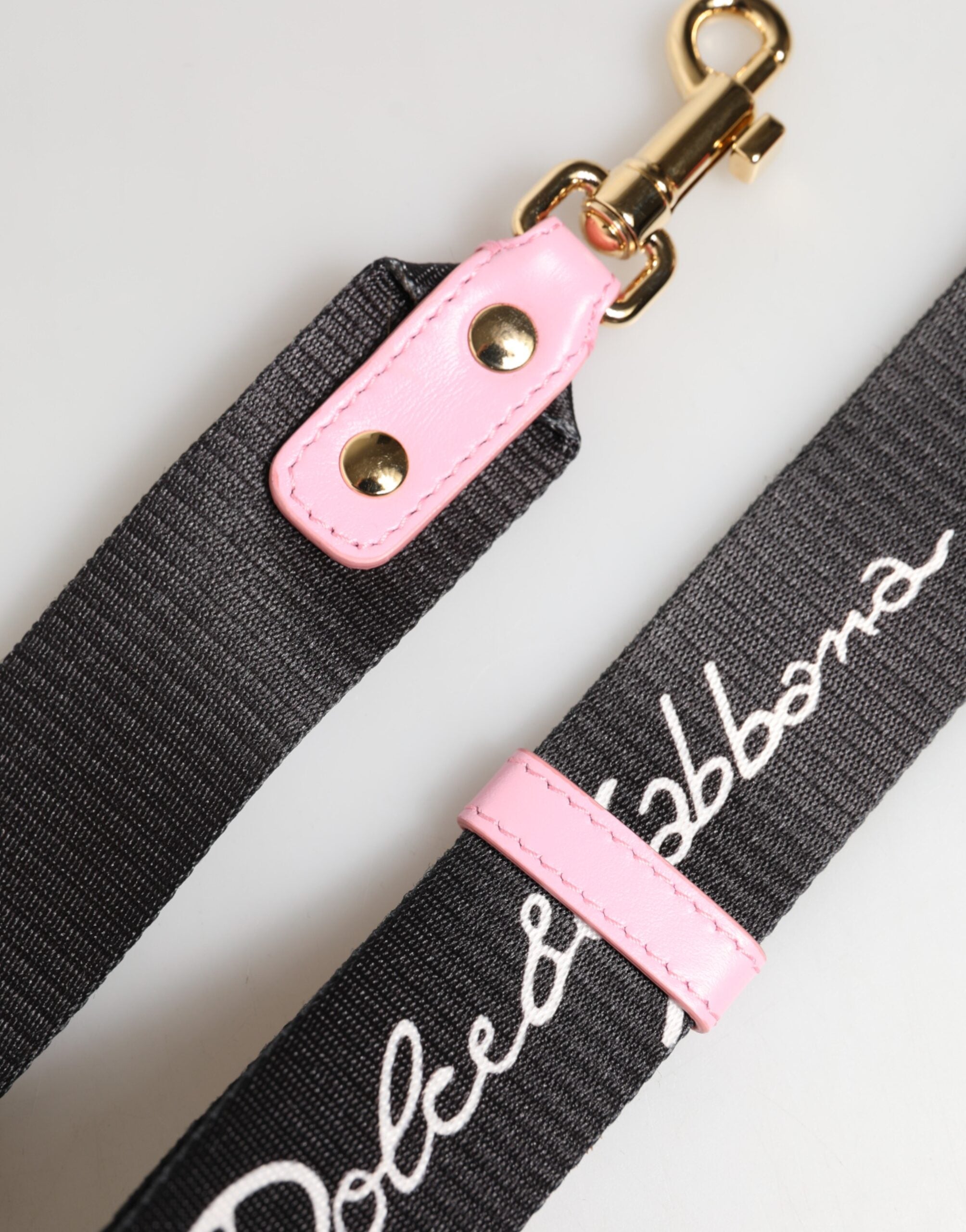 Strap Black Pink Canvas Heart Logo Bag Accessory Shoulder