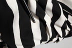 Black White Zebra Silk Sheath Mini Dress