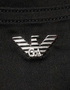 Black Mid Waist Cotton Stretch Skinny Denim Jeans