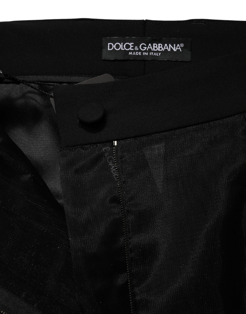 Black High Waist Tulle Wool Trouser Pants