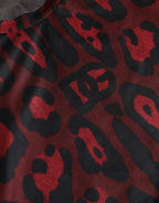 Red Leopard Print Sleeveless Men Tank T-shirt