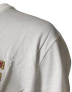 White Logo Crew Neck Short Sleeves T-shirt