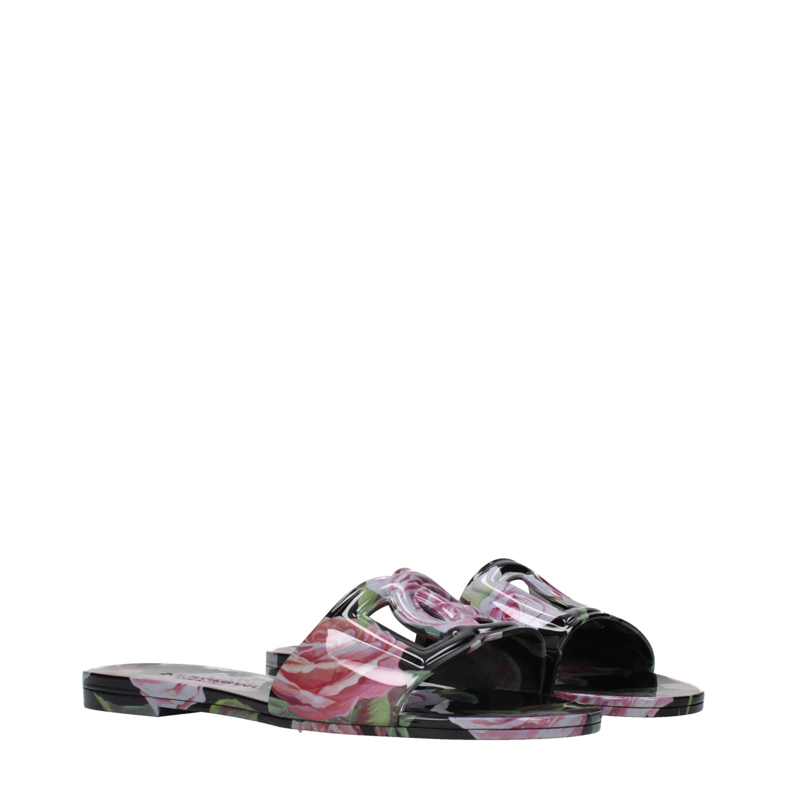 Black Cotton Slippers