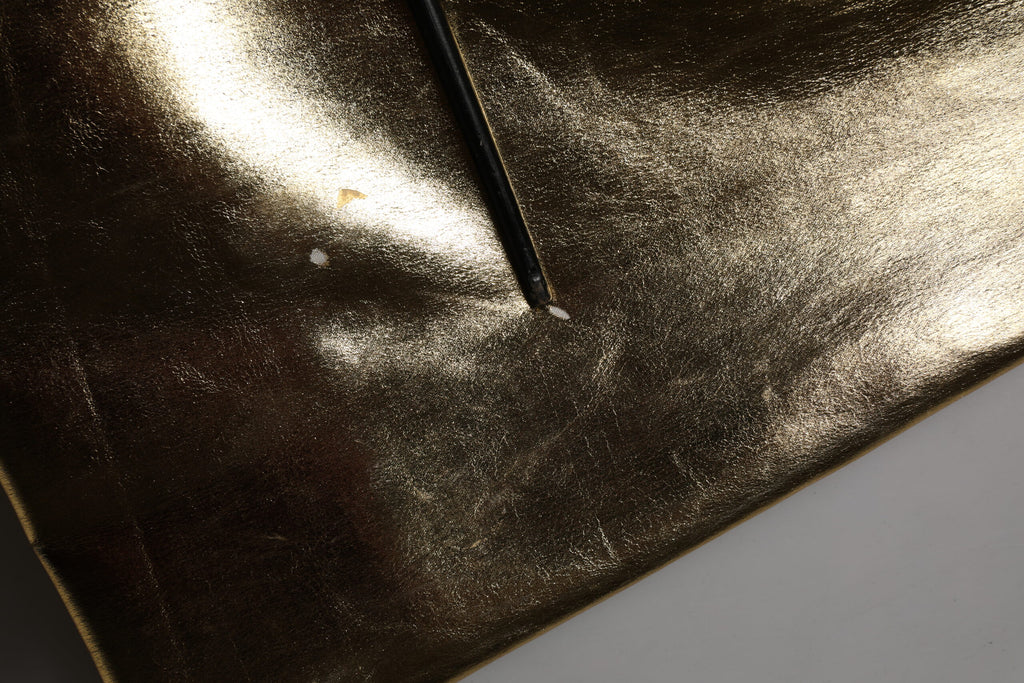 Gold Acetate Crystal High Waist Mini Skirt