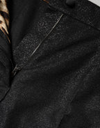 Black Polyester Casual High Waist Mini Shorts