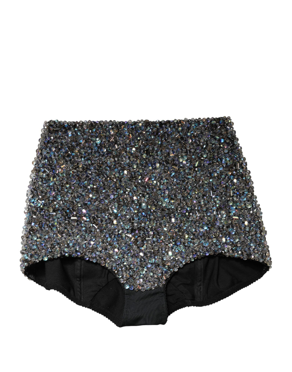 Multicolor Embellished High Waist Hot Pants Shorts