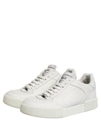 White MIAMI Calf Low Top Men Sneakers  Shoes