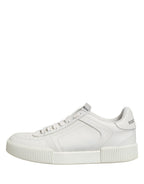 White MIAMI Calf Low Top Men Sneakers  Shoes