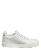 White MIAMI Calf Low Top Men Sneakers  Shoes