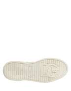 Brown Leopard Cotton High Top Sneakers  Shoes