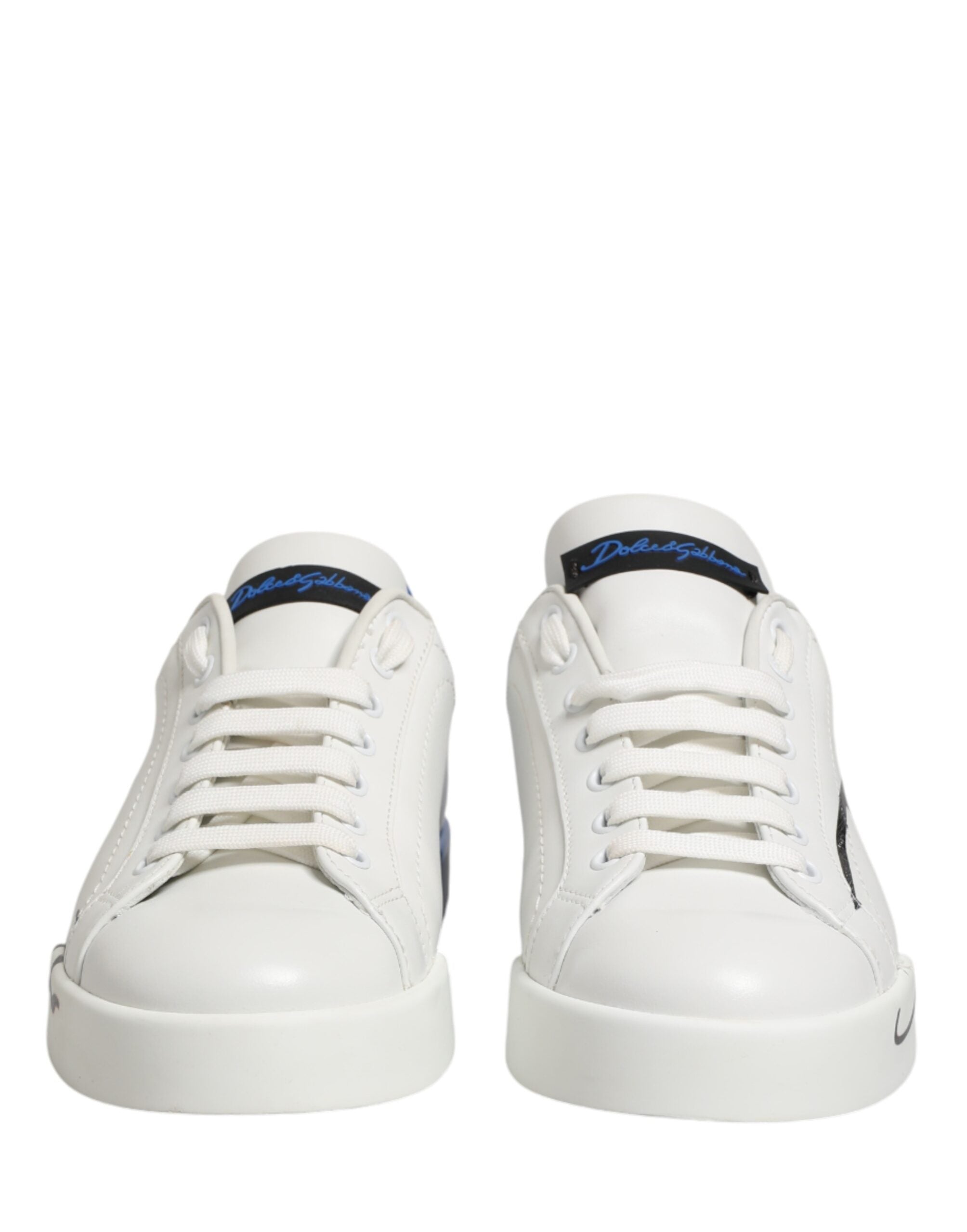 White Blue Portofino Low Top Sneakers Shoes