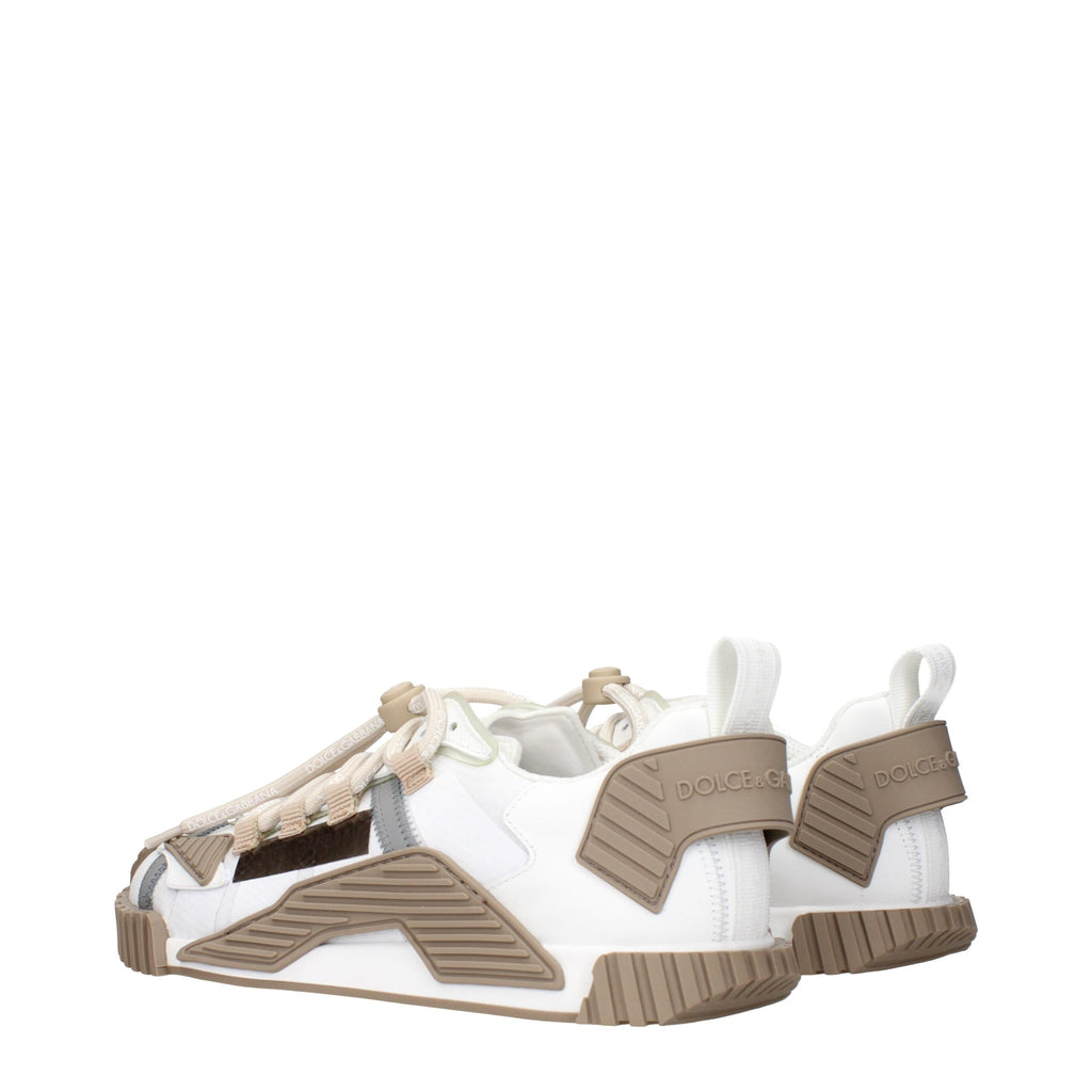 White Fabric Athletic Sneakers