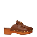 Brown Leather Slippers