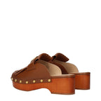 Brown Leather Slippers