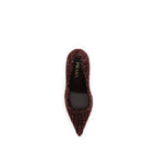Bordeaux Fleece Wool High Heel Pumps