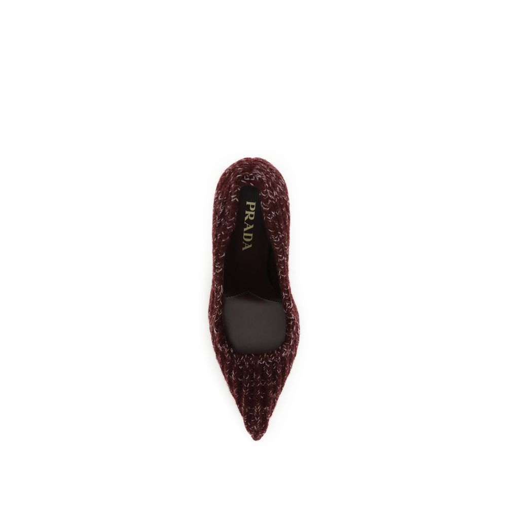 Bordeaux Fleece Wool High Heel Pumps