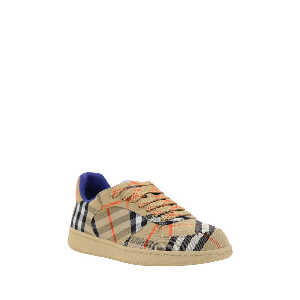 Beige Polyester Low Top Sneakers