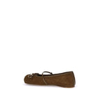 Brown Goatskin Ballet Flats