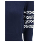 Blue Fleece Wool Sweatshirt