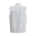 White Polyamide Sleveless Jacket