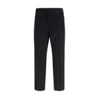 Black Cotton Chino Pants