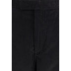 Black Cotton Chino Pants