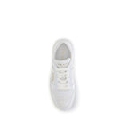 White Calf Leather Bos Taurus Platform Sneakers