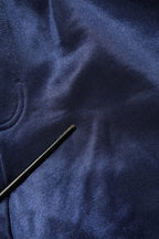 Blue Nylon Jogger Mid Waist Trouser Pants